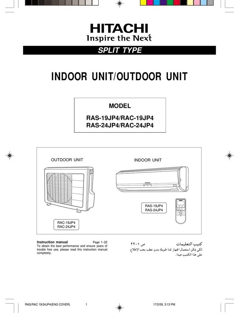 Hitachi RAS-19JP4 User manual