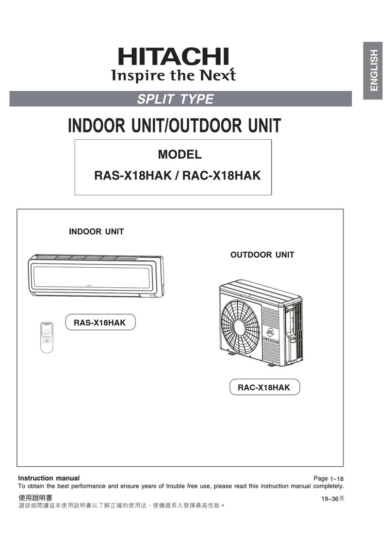 Hitachi RAS-X18HAK instruction manual Hitachi RAS-X18HAK instruction manual