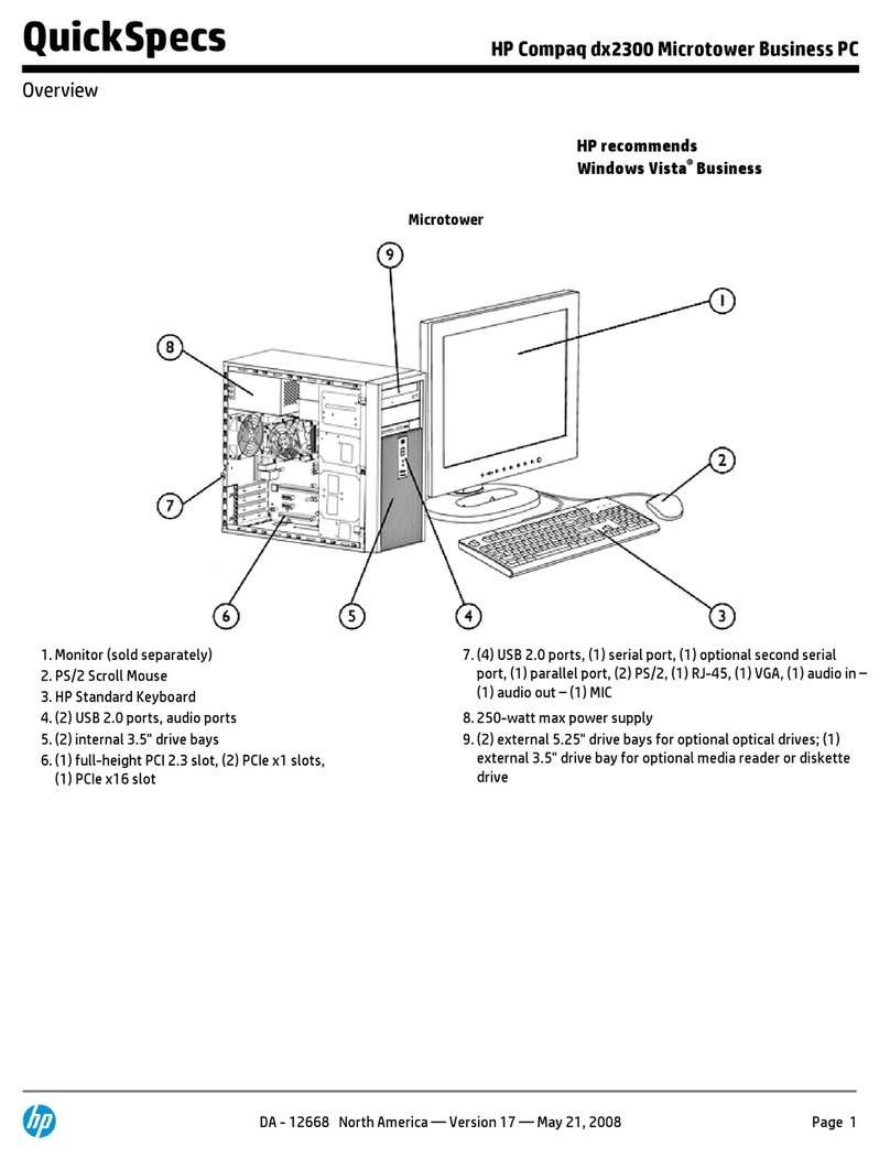 HP Compaq Microtower Business PC dx2300 User instructions