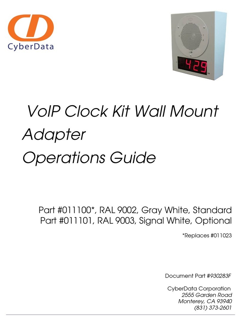 CyberData 11100 Operation guide
