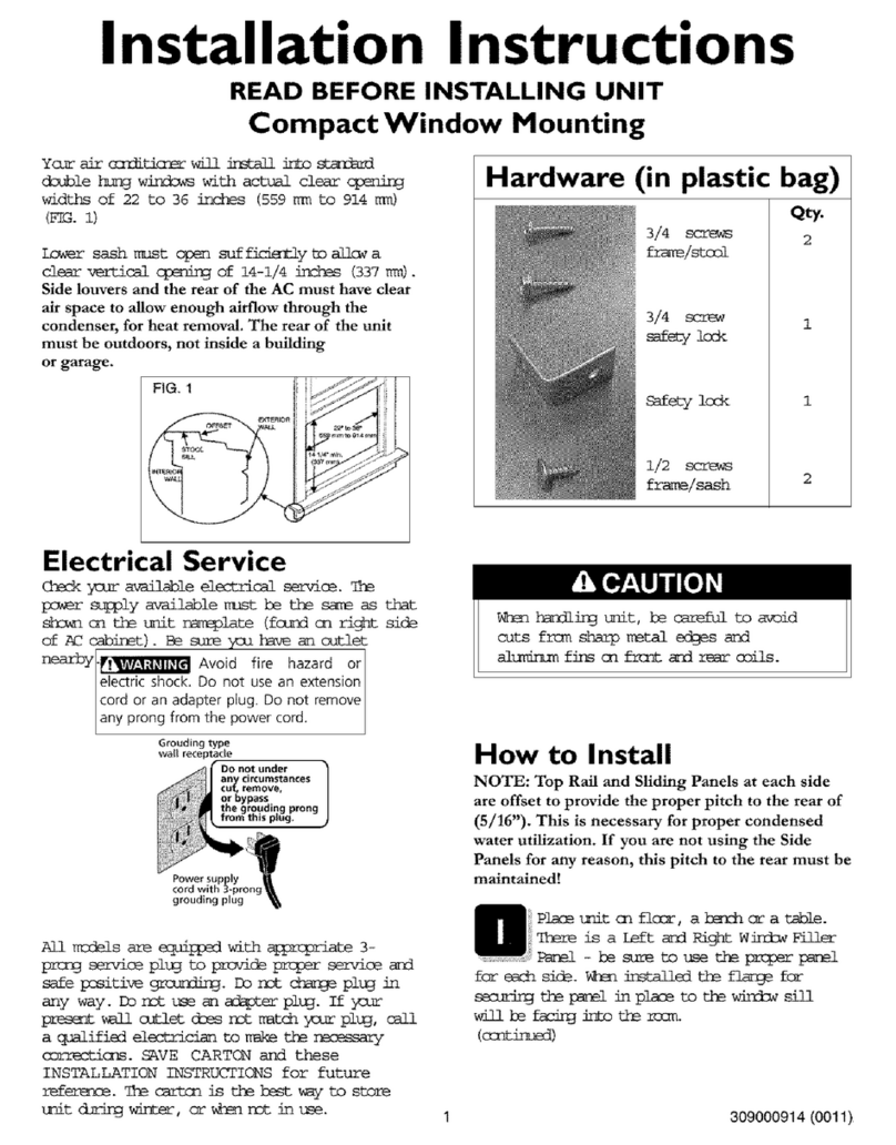 Frigidaire FAA055M7A1 User manual Frigidaire FAA055M7A1 User manual
