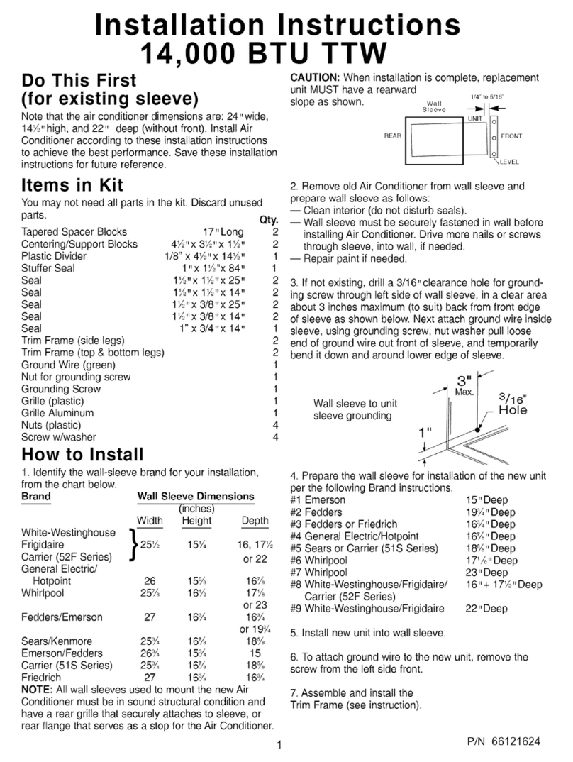 Frigidaire FAH146R2T1 User manual Frigidaire FAH146R2T1 User manual