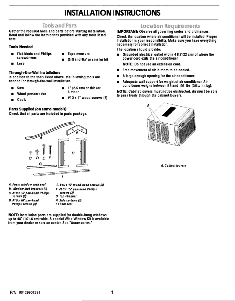 Frigidaire FAR105S1A11 User manual Frigidaire FAR105S1A11 User manual