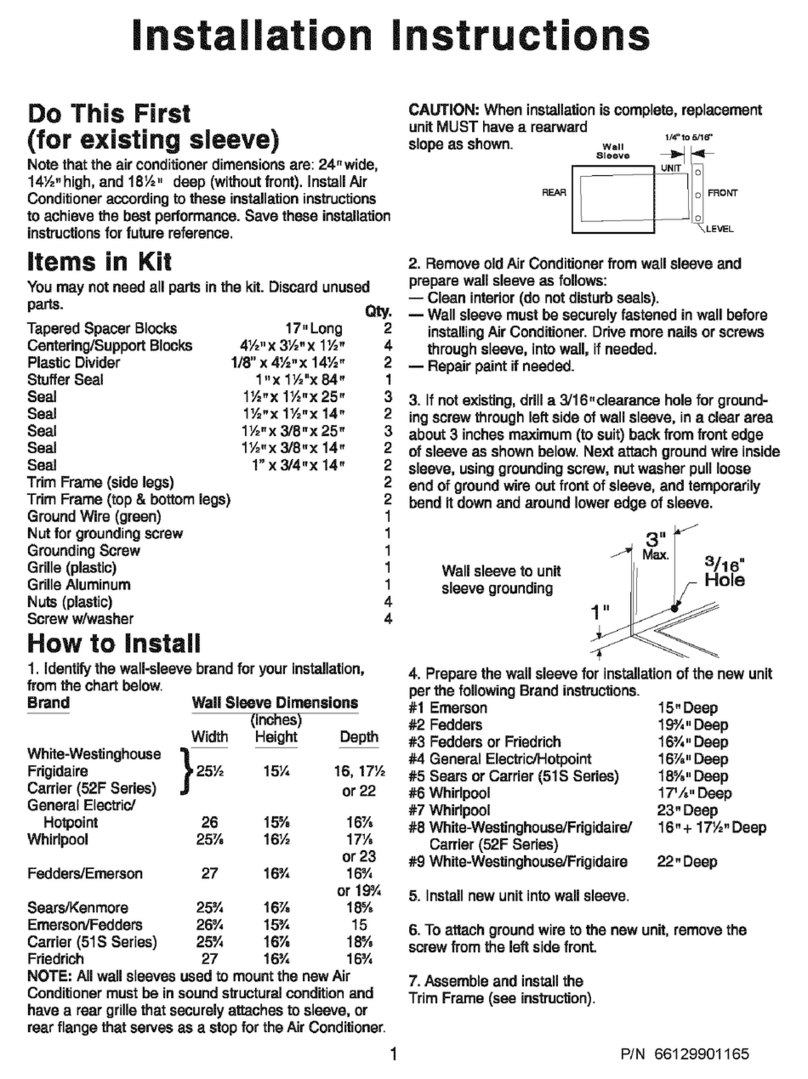 Frigidaire FAH10ES2TA12 User manual Frigidaire FAH10ES2TA12 User manual