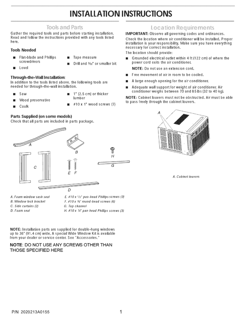 Frigidaire FAZ12HS2AB User manual