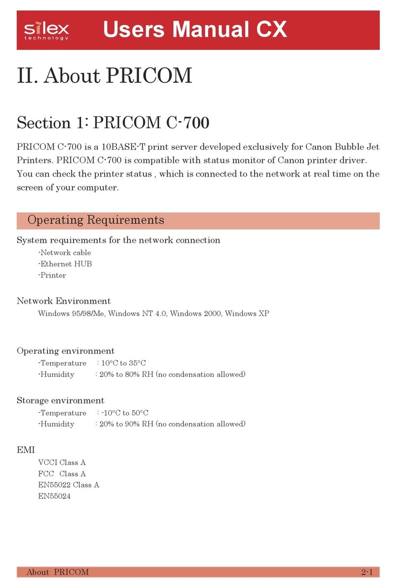 Silex technology PRICOM PRICOM C-700 user manual Silex technology PRICOM PRICOM C-700 user manual