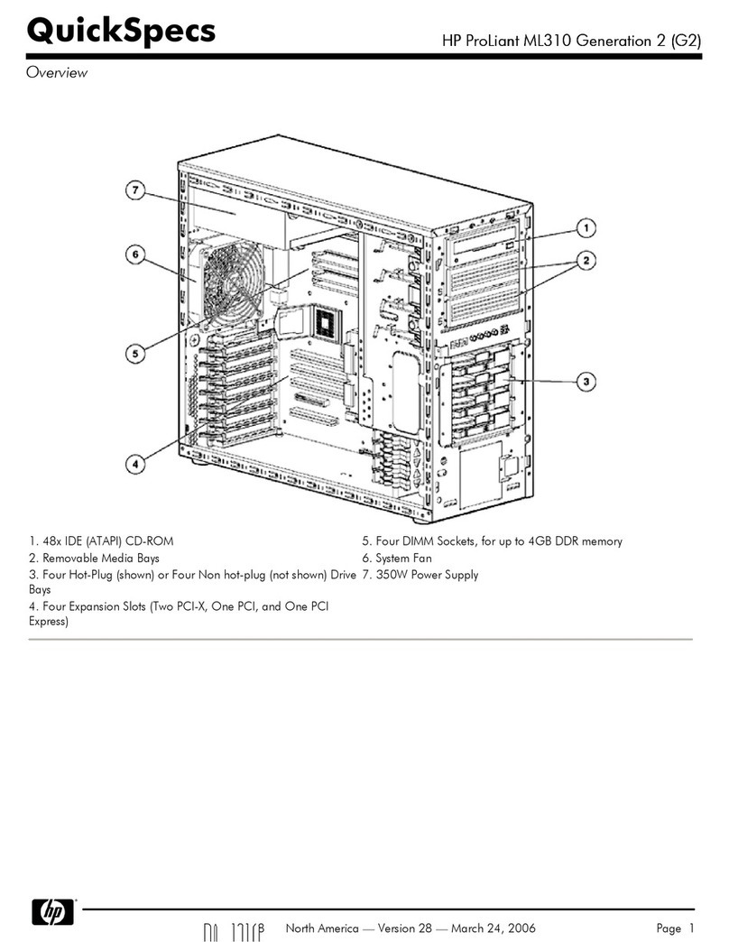 HP ProLiant ML310 Generation 5p User instructions HP ProLiant ML310 Generation 5p User instructions
