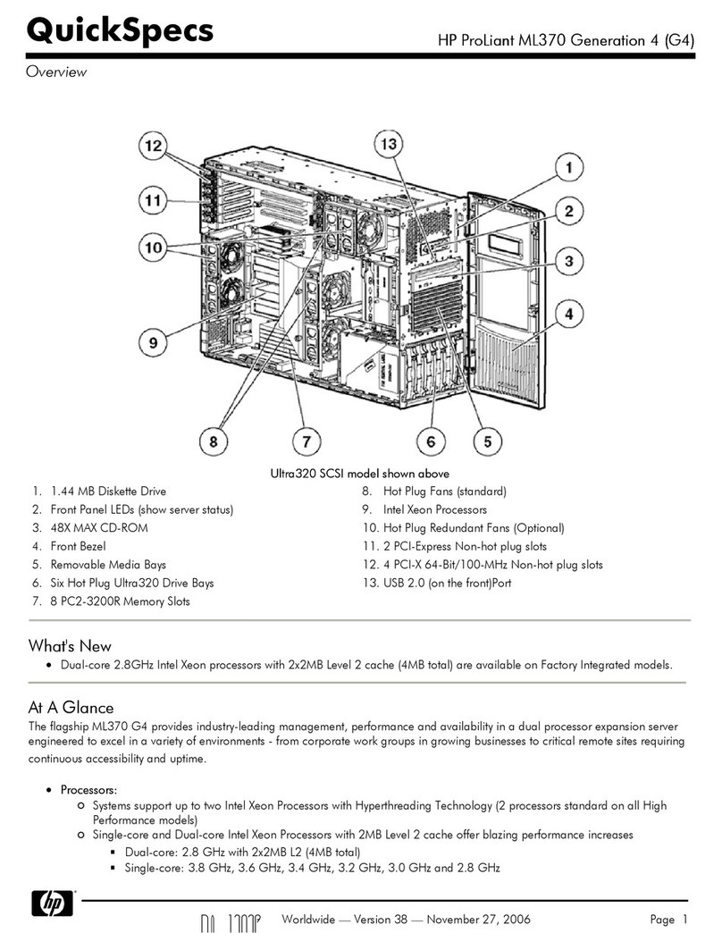 HP ML370 - ProLiant - G3 Installation guide