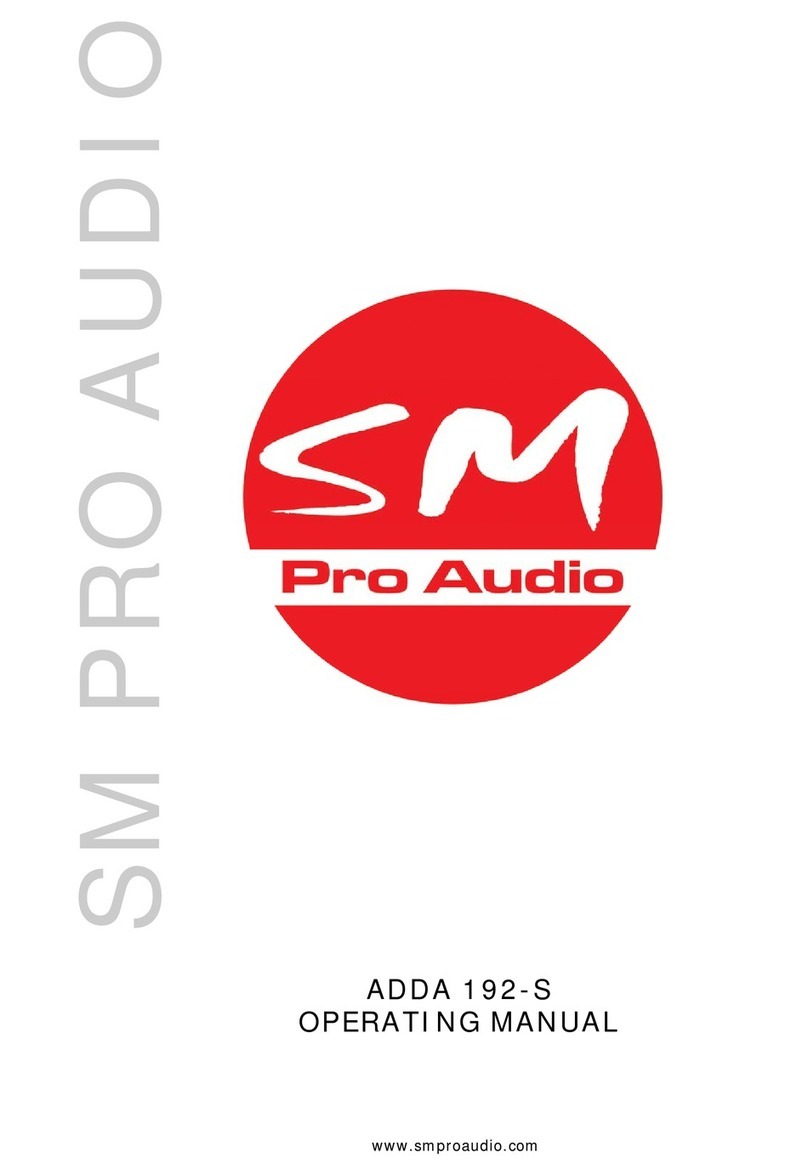 SM Pro Audio ADDA 192-S operating manual