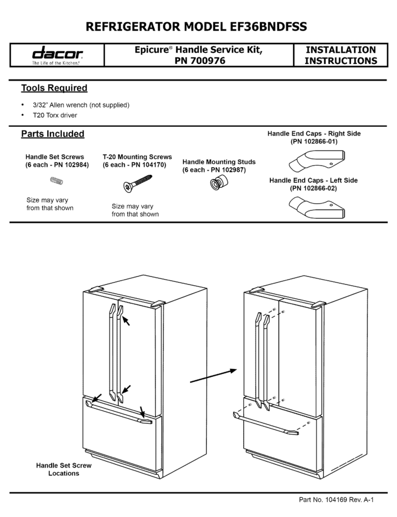 Dacor EF36BNDFSS User manual