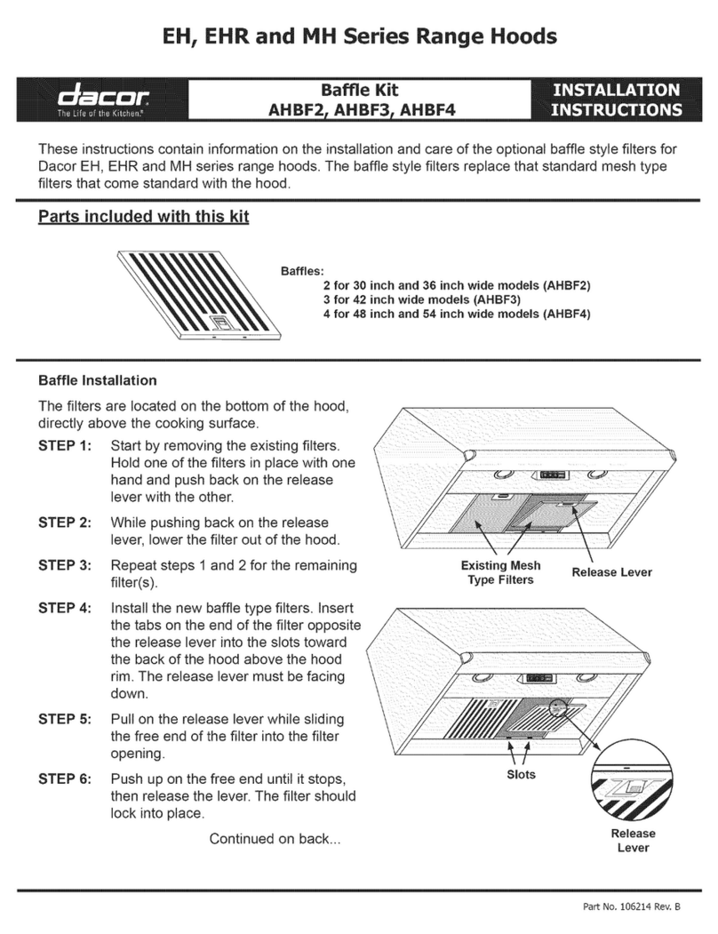 Dacor EH3618SCH Quick start guide Dacor EH3618SCH Quick start guide