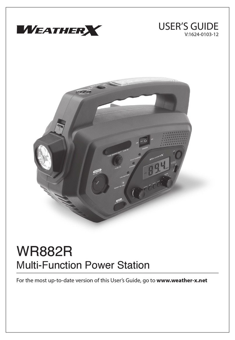 Weather X WR882R user guide
