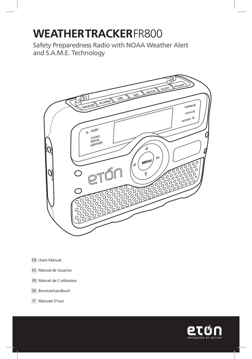 Eton WEATHERTRACKERFR800 User manual
