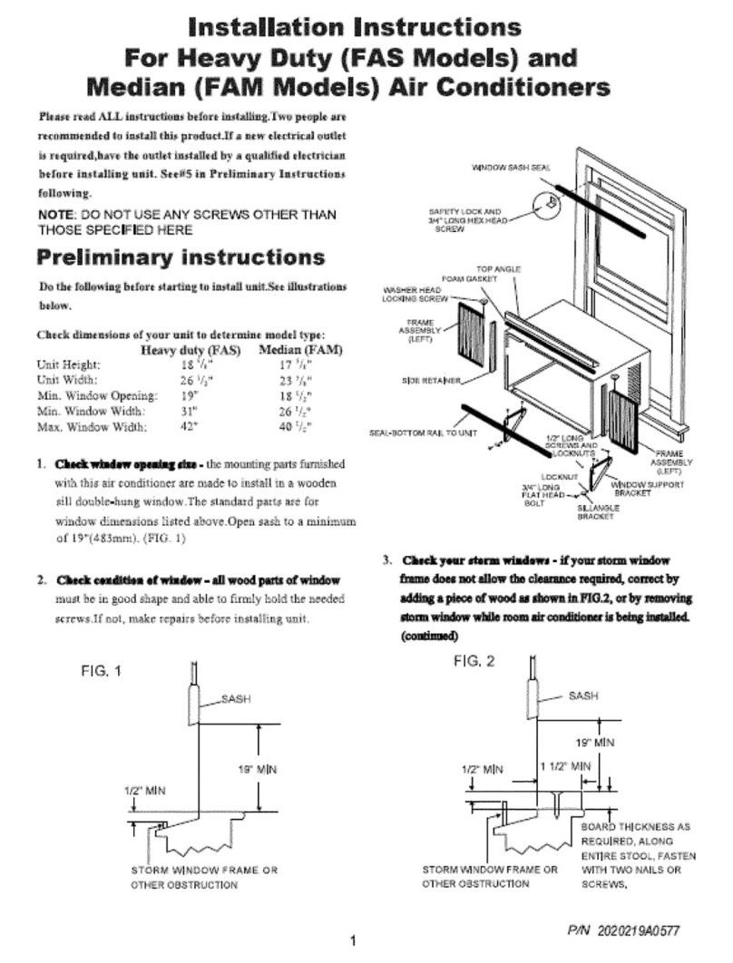 Crosley CAE25ESRB User manual