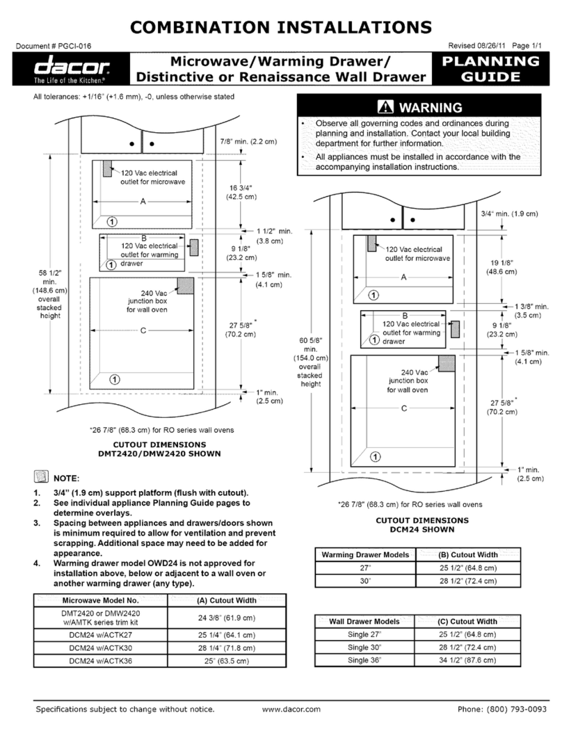 Dacor DMT2420 Technical manual