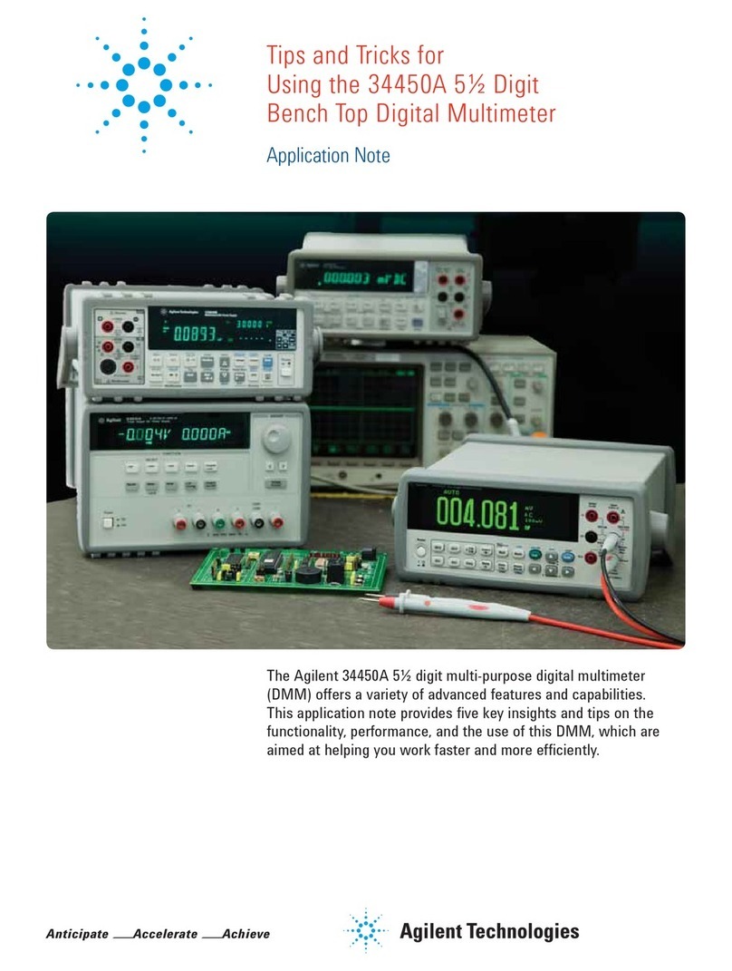 Agilent Technologies 34450A Installation and operating instructions