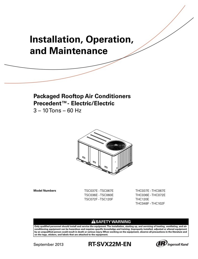 Trane TSC037E Installation and operating instructions