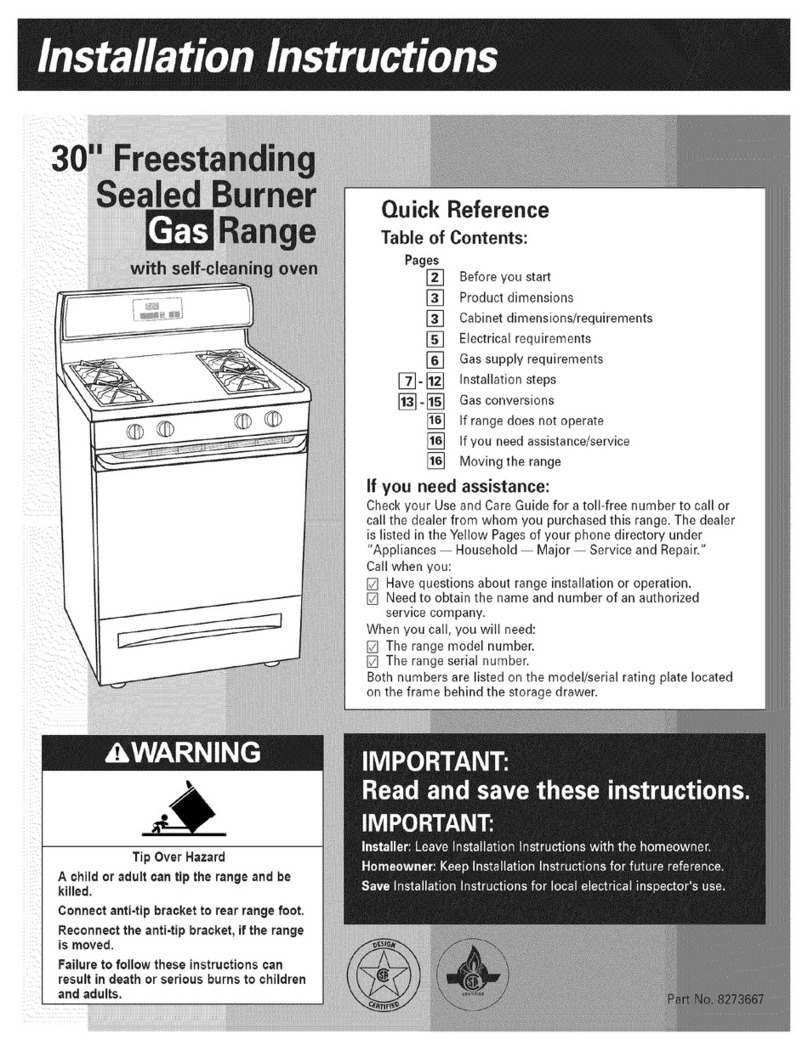 Whirlpool YSF377PEGQ7 installation instructions