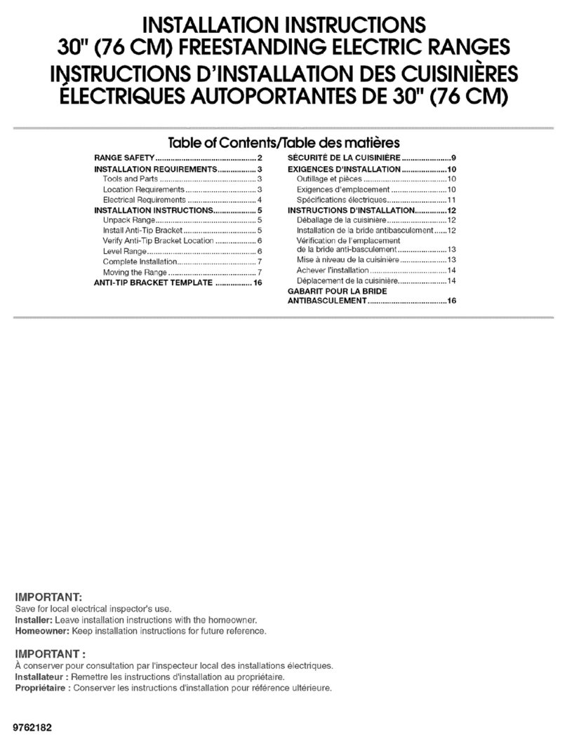 Whirlpool WERC4101SB2 User manual
