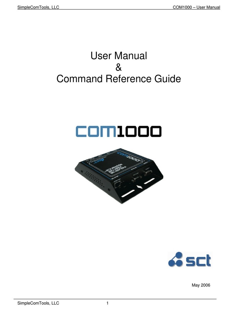 SimpleComTools COM1000 User manual & command reference guide
