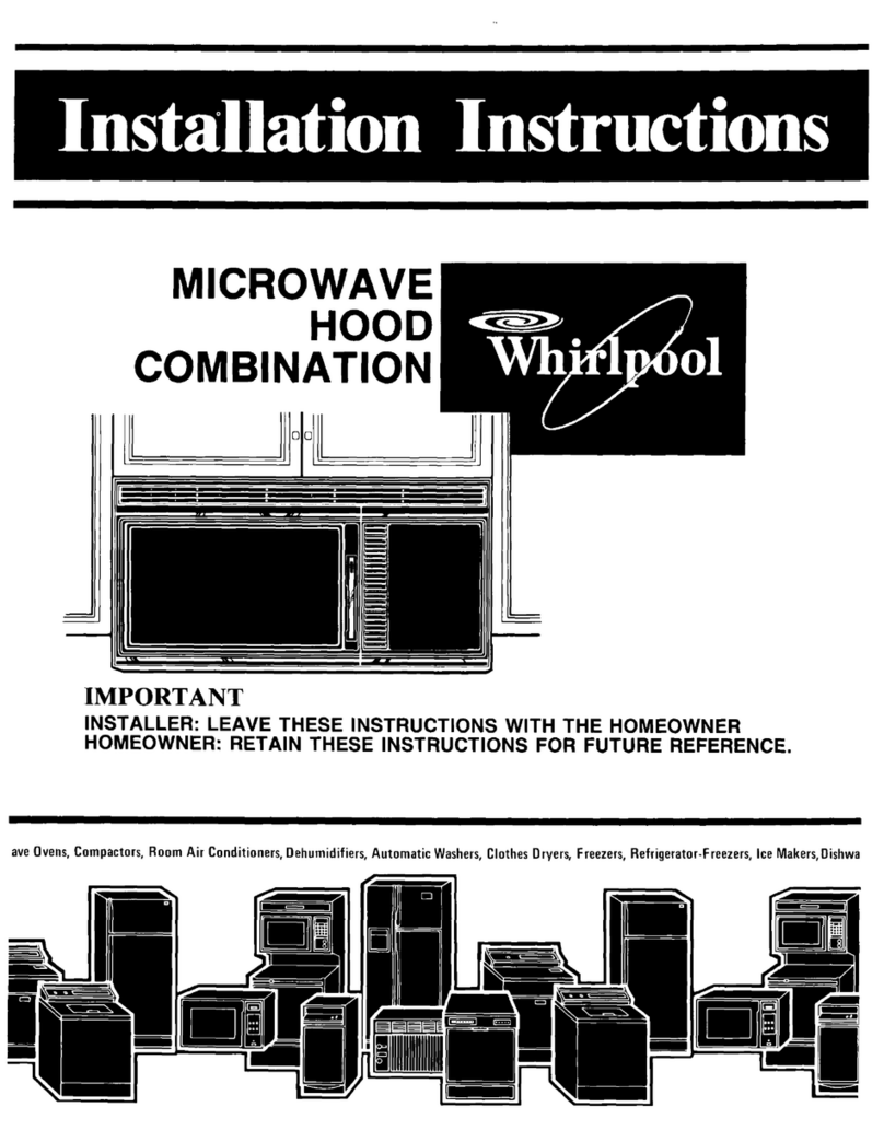 Whirlpool MH6300XM0 installation instructions