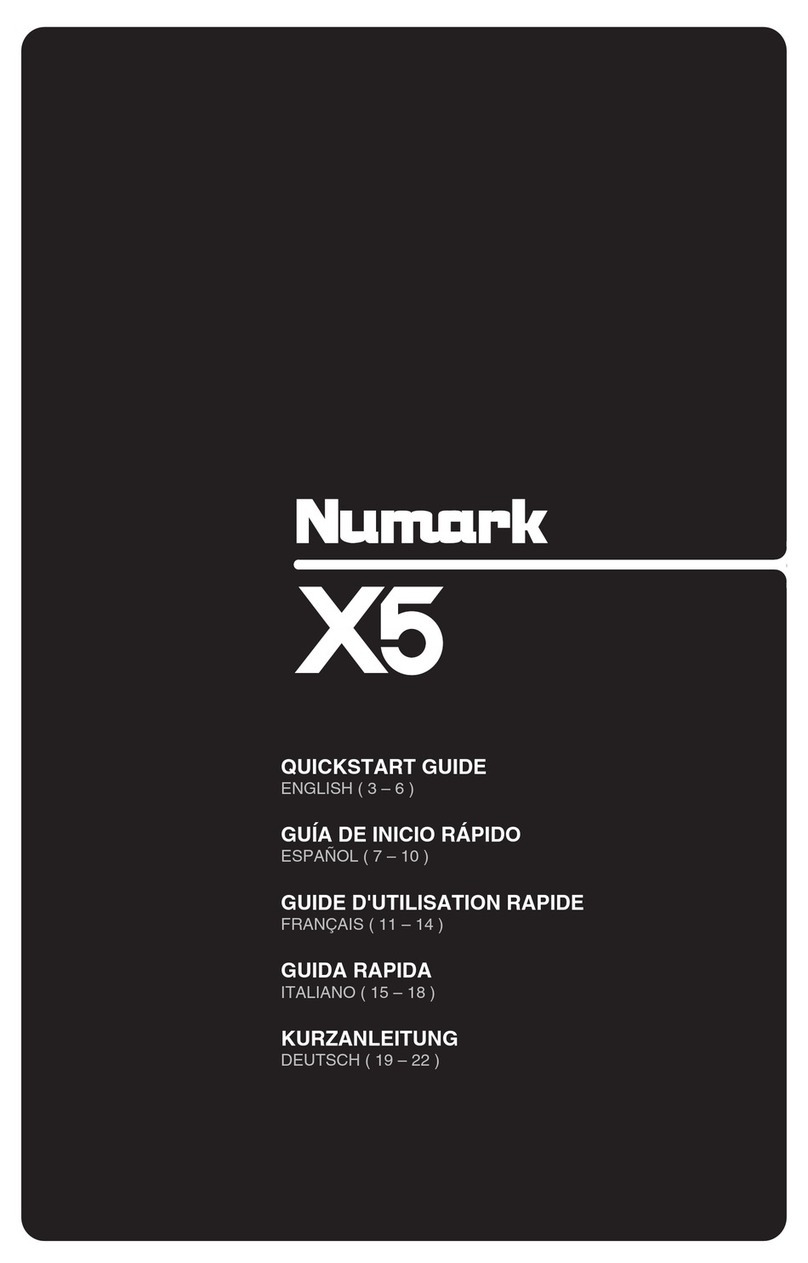 Numark X5 User manual Numark X5 User manual