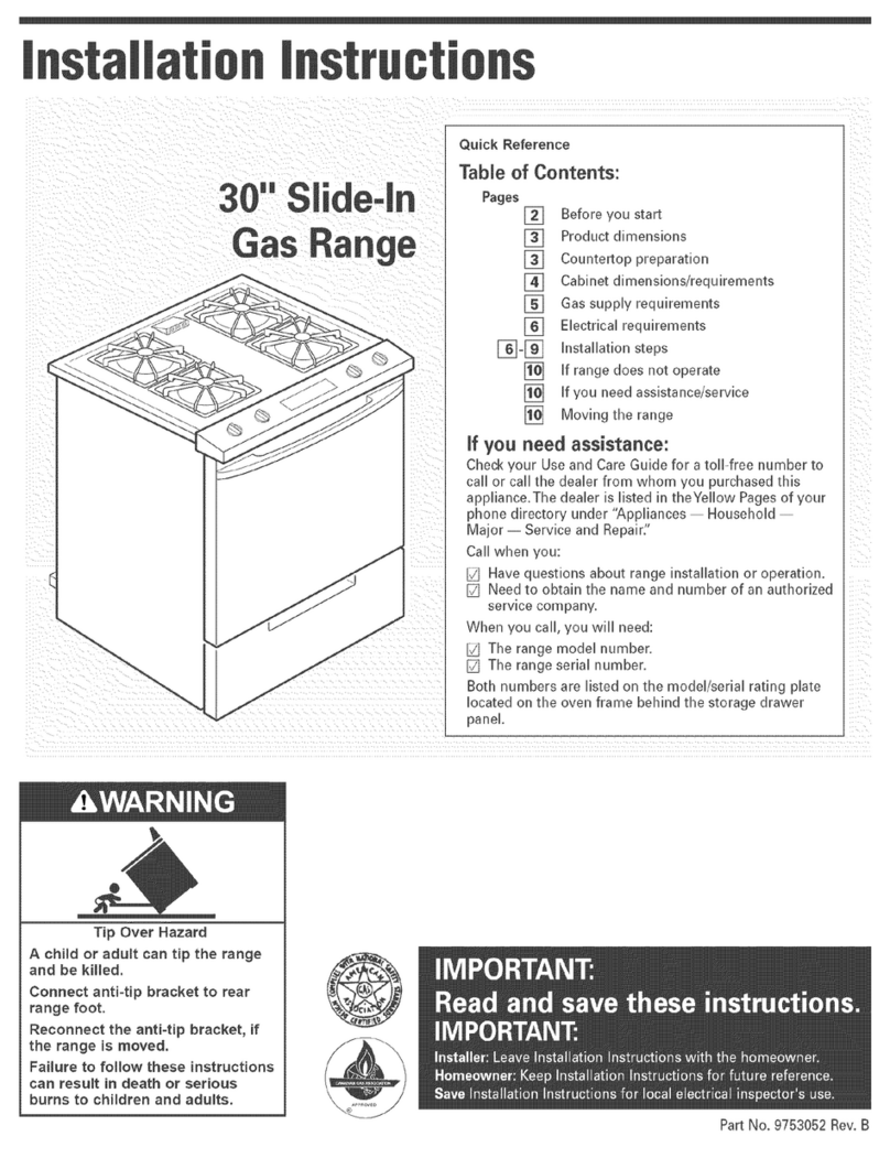 Whirlpool YGW395LEGB4 User manual