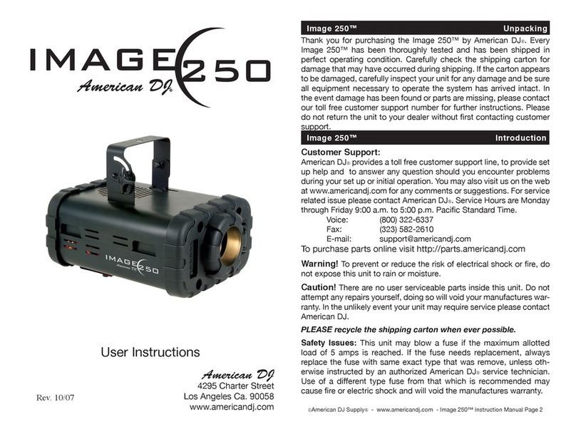 American DJ Image 250 User manual