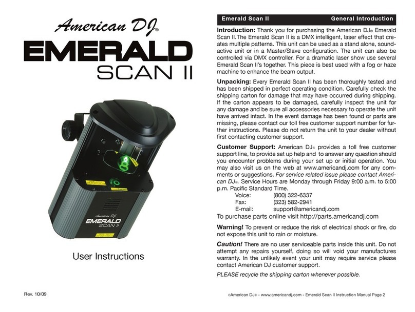 American DJ Emerald Scan II User manual
