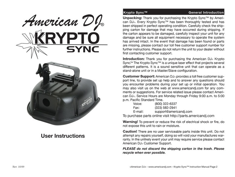 American DJ Krypto Sync User instructions