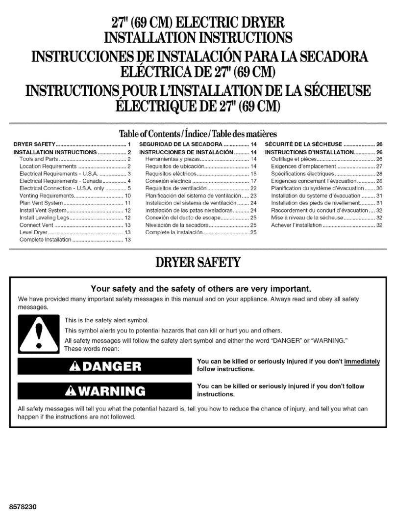 Whirlpool Gold YGEQ9800PW2 installation instructions