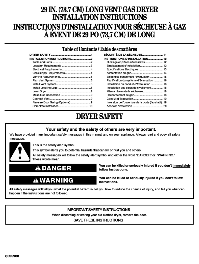 Whirlpool WGD5590VQ1 installation instructions