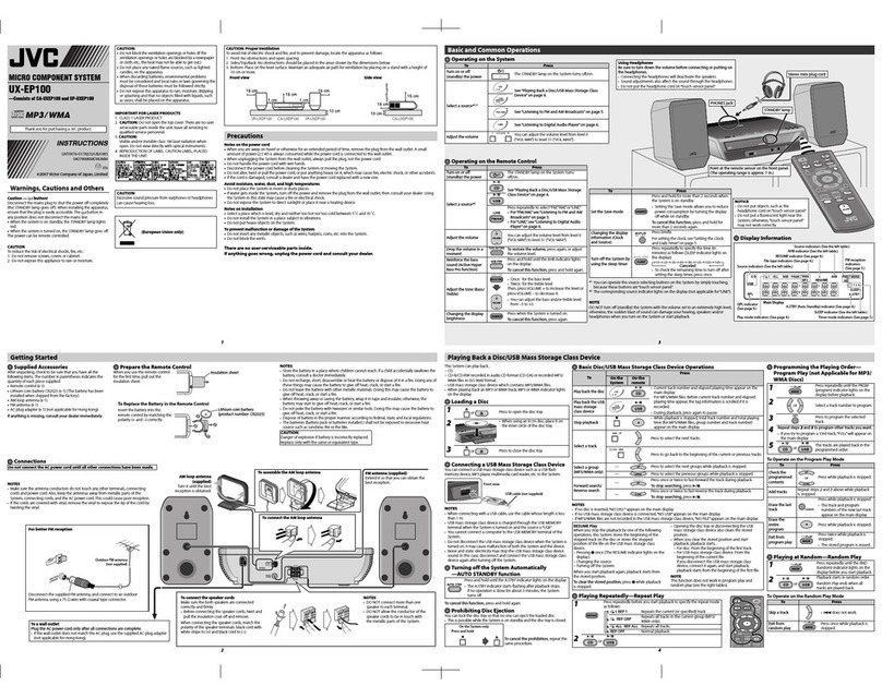 JVC UX-EP100 User manual
