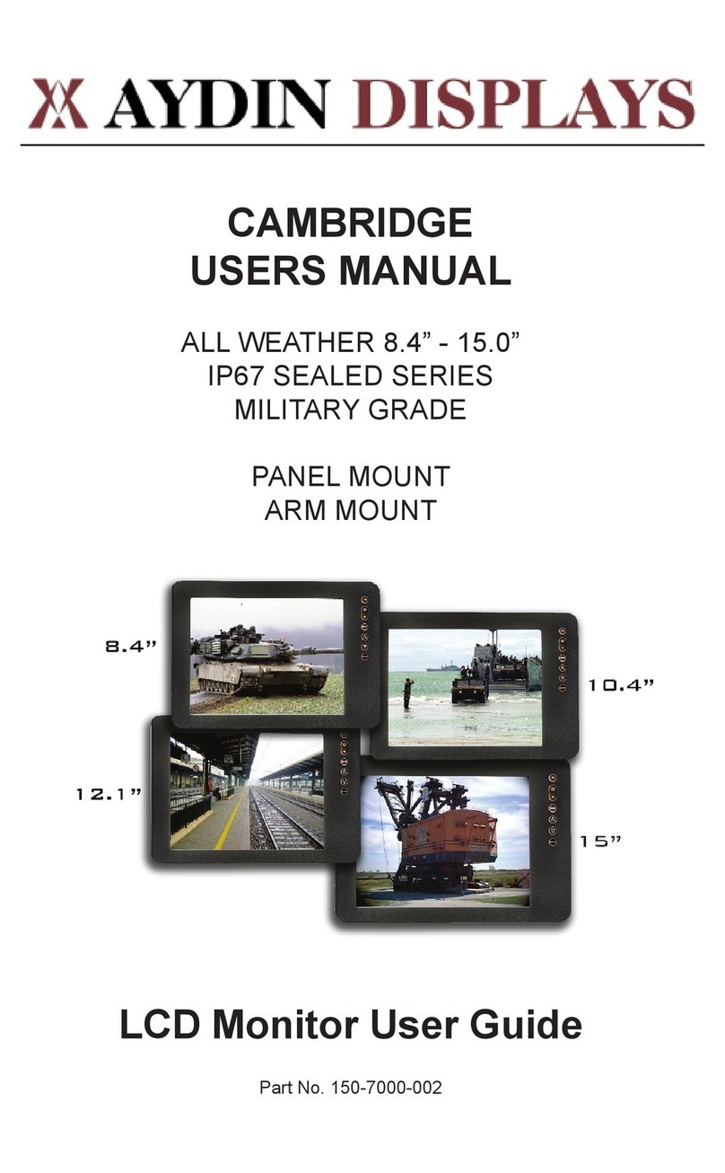Aydin Displays IP67 SERIES User manual Aydin Displays IP67 SERIES User manual
