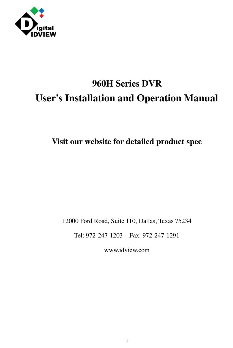Digital ID View 960H Series User's installation and operation manual
