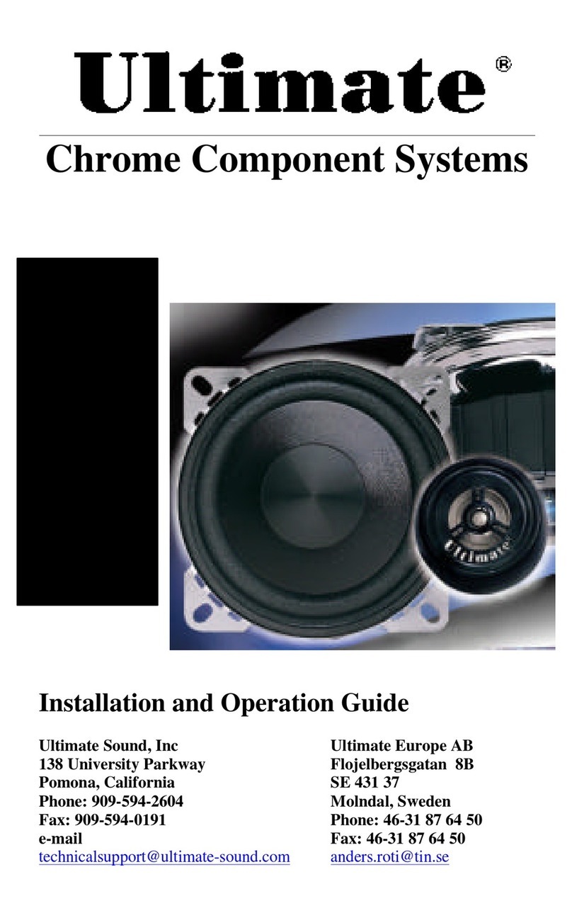 Ultimate Sound U600 Installation and operation guide