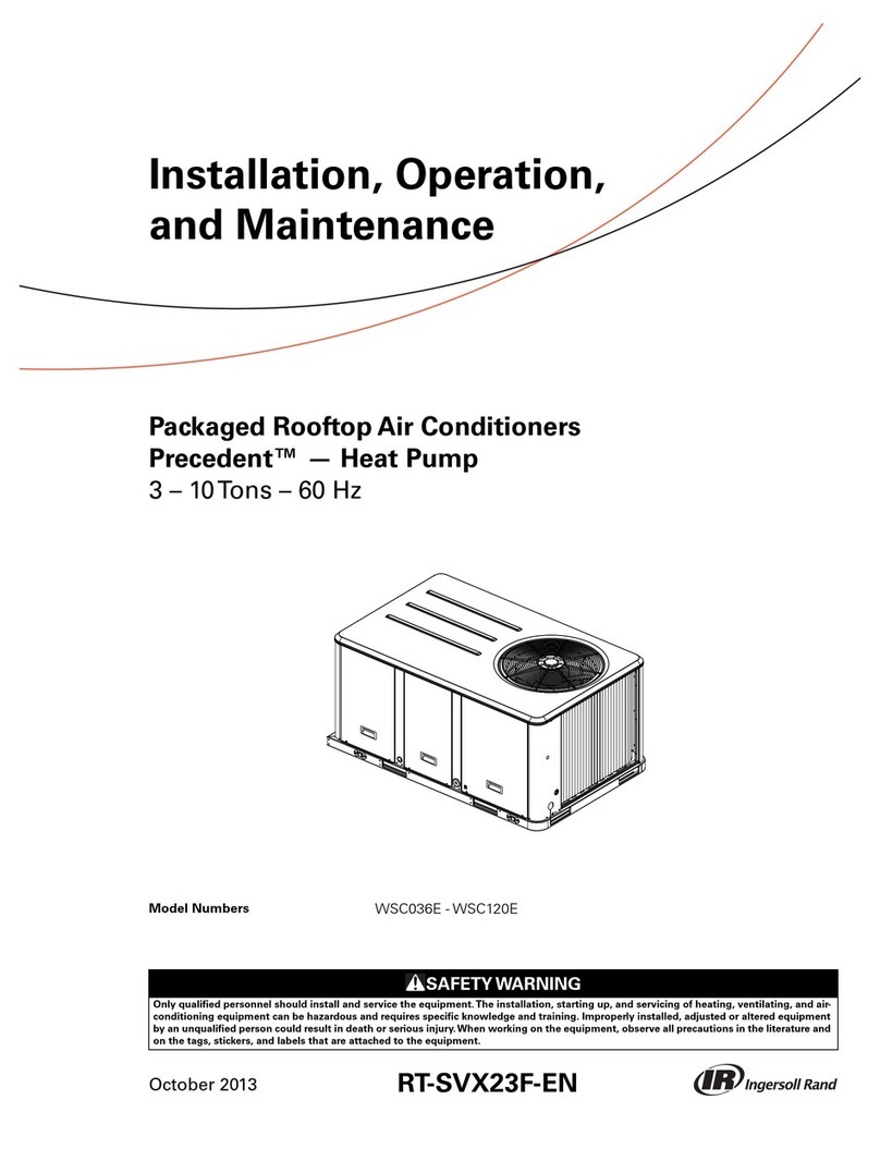 Trane WSC036E Installation and operating instructions