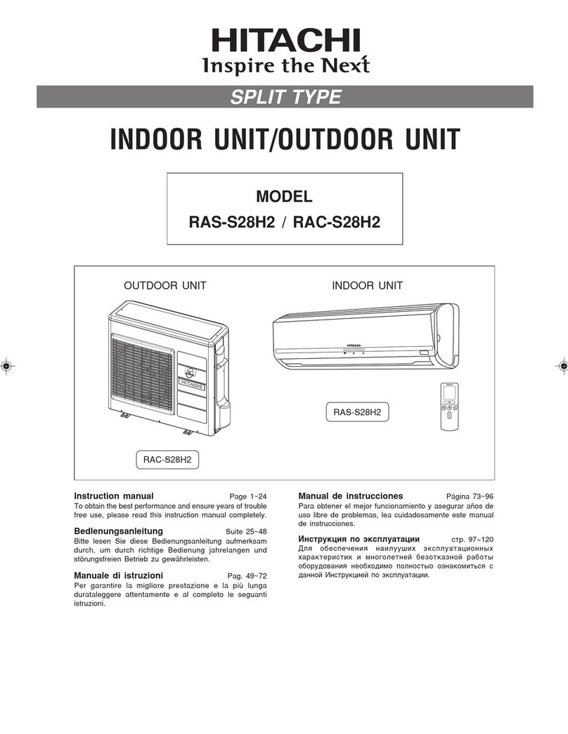 Hitachi RAC-S28H2 User manual Hitachi RAC-S28H2 User manual