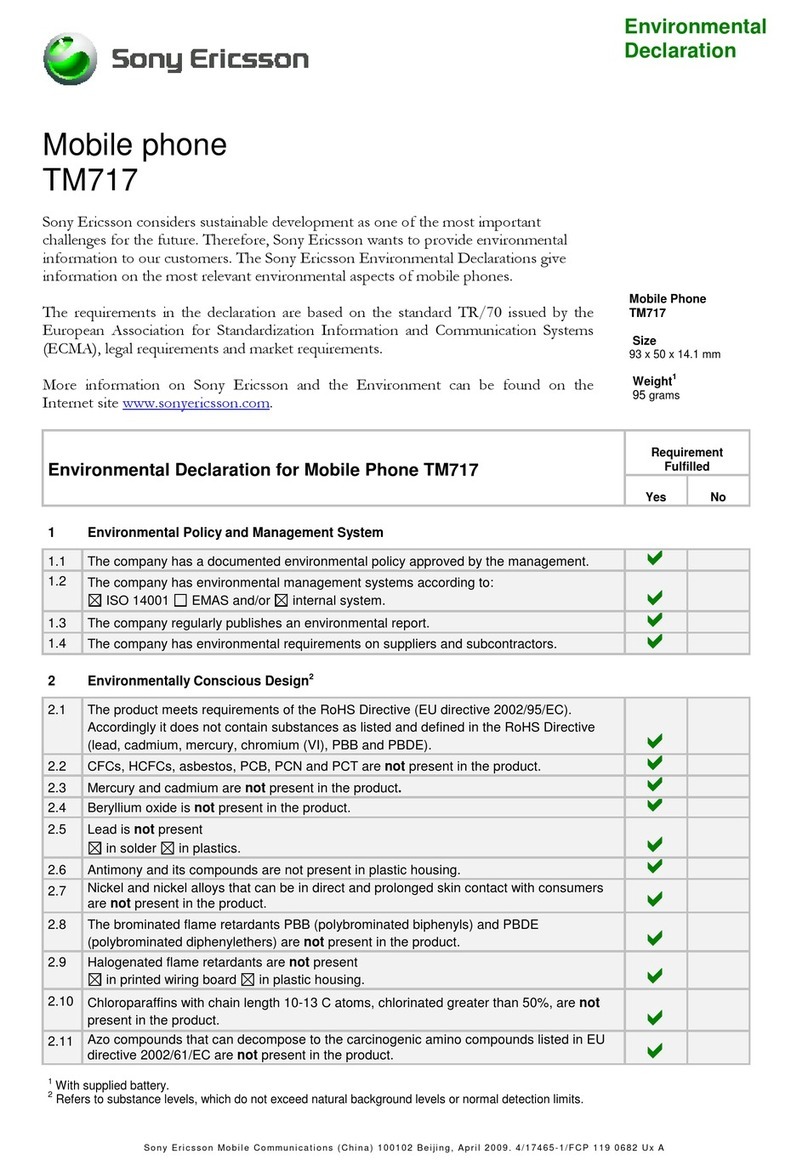 Sony Ericsson TM717 Equinox User manual