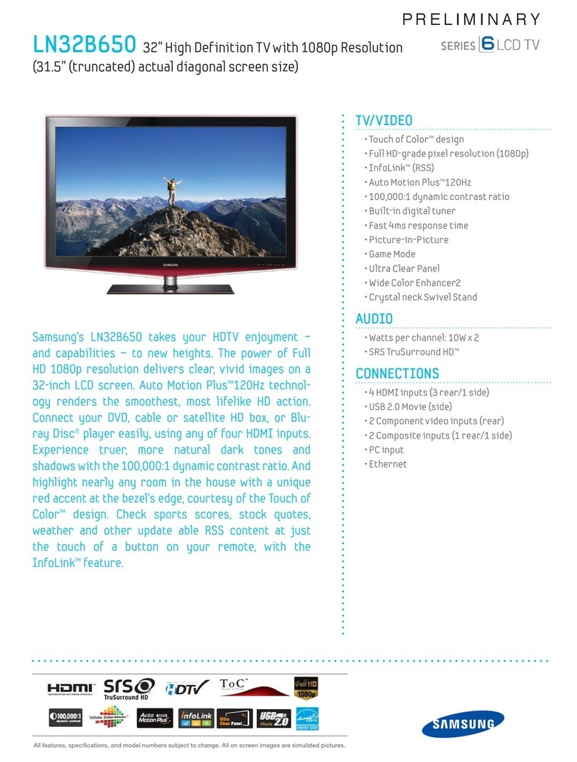 Samsung LN32B650 User manual