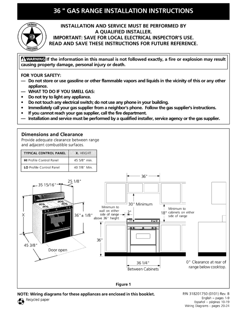 Tappan TGF657BFW2 User manual