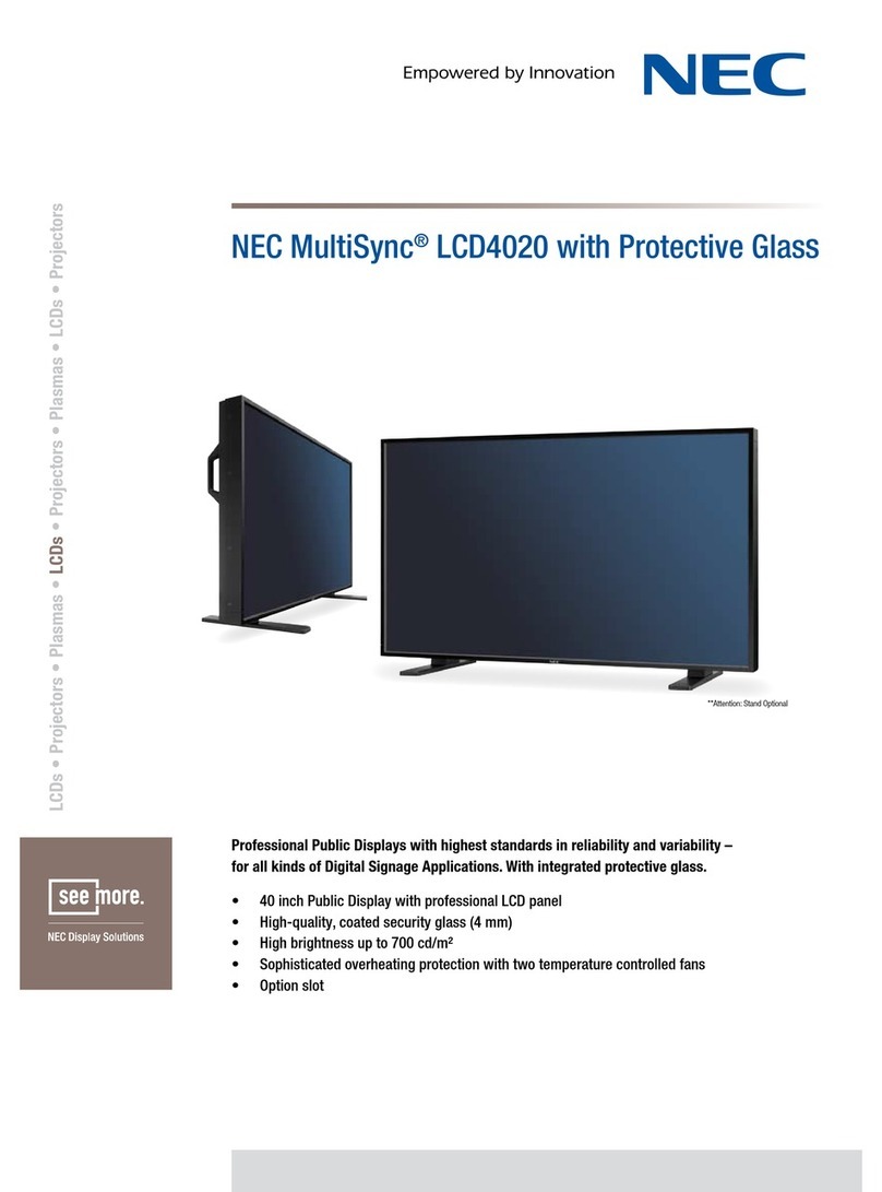 NEC MultiSync LCD4020 Manual