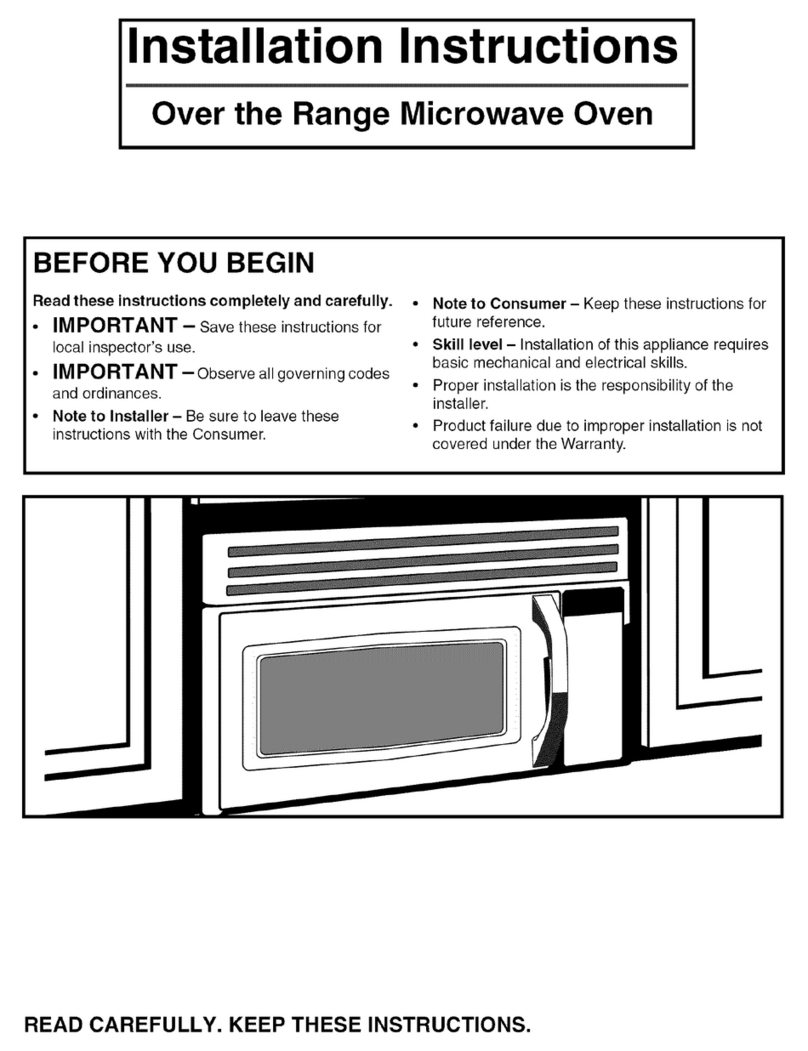 Tappan TMV151FSA User manual