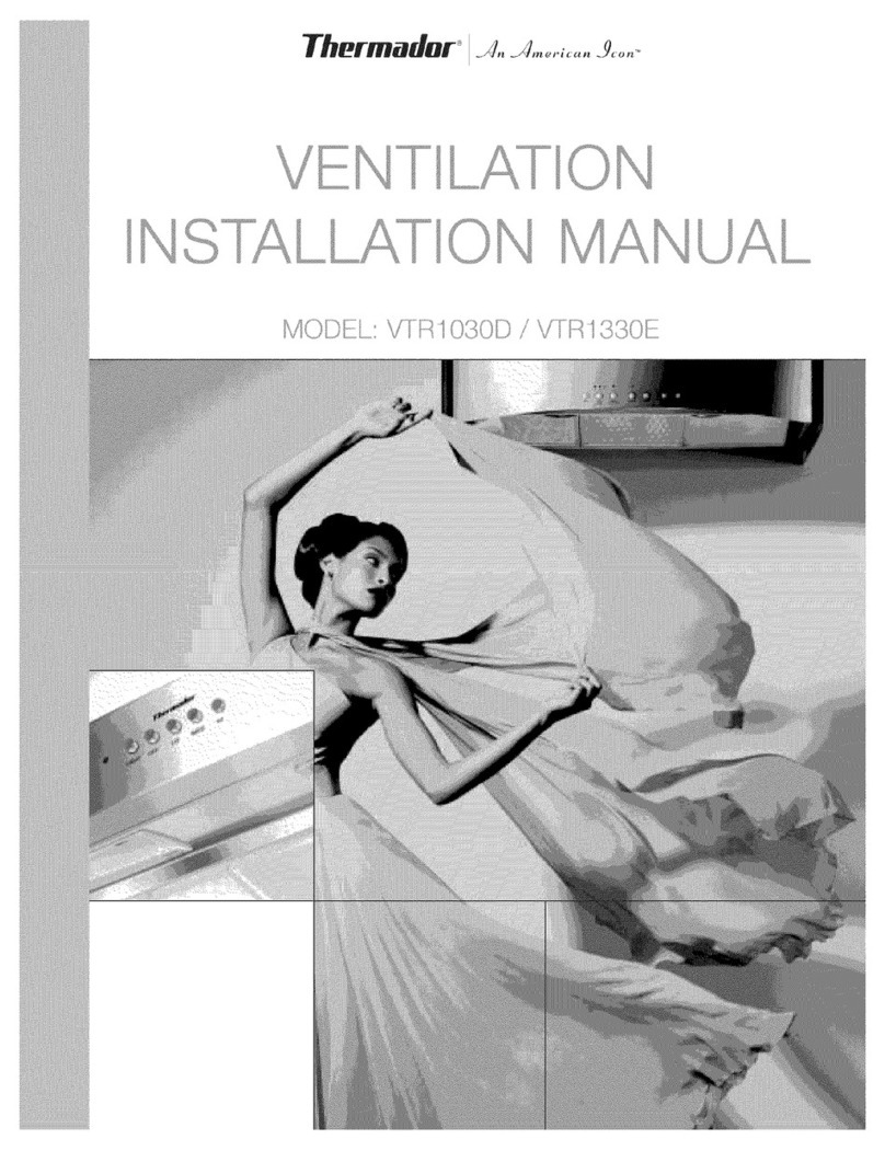 Thermador VTR1330E installation manual