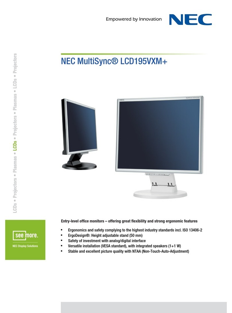 NEC MultiSync LCD195VXM+ User manual