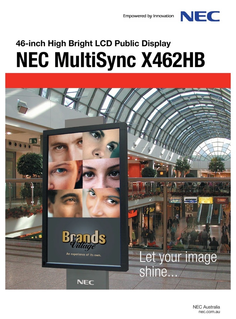NEC MultiSync X462HB Operating and maintenance manual