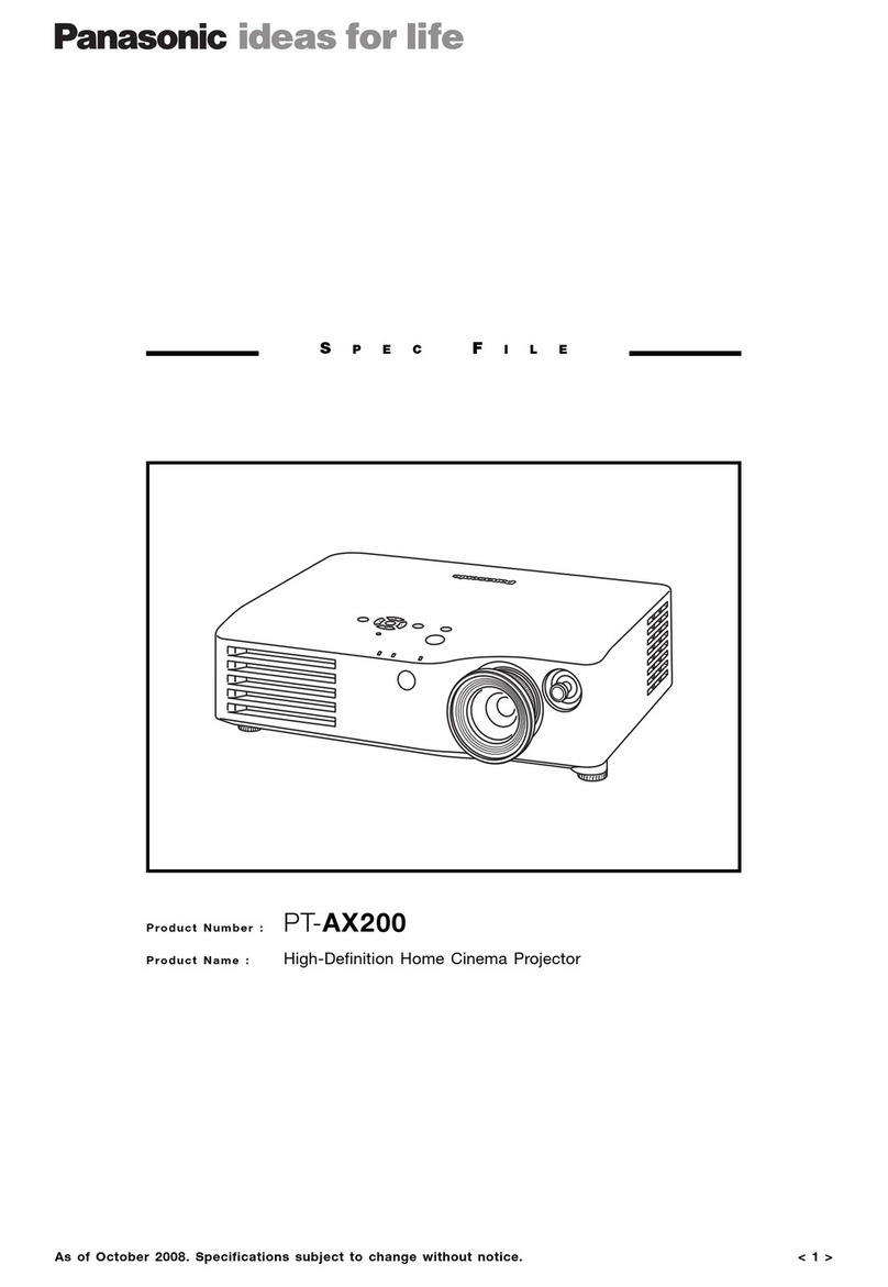 Panasonic PT-AX200 Spec file