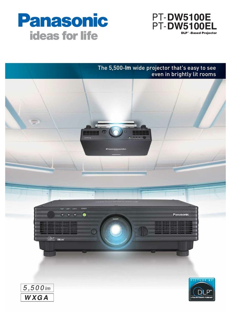 Panasonic PT-DW5100E Quick setup guide
