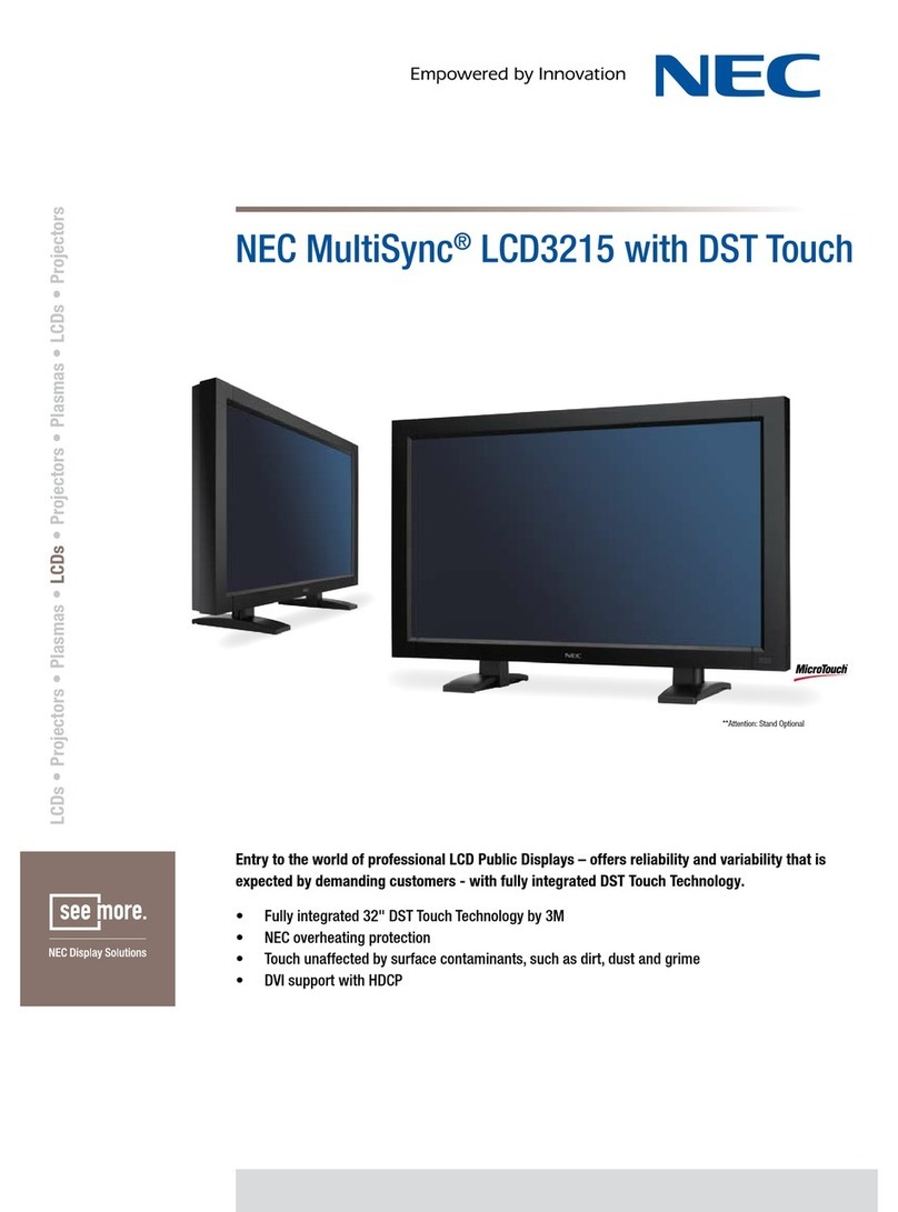 NEC LCD3215 - MultiSync - 32" LCD Flat Panel... User manual