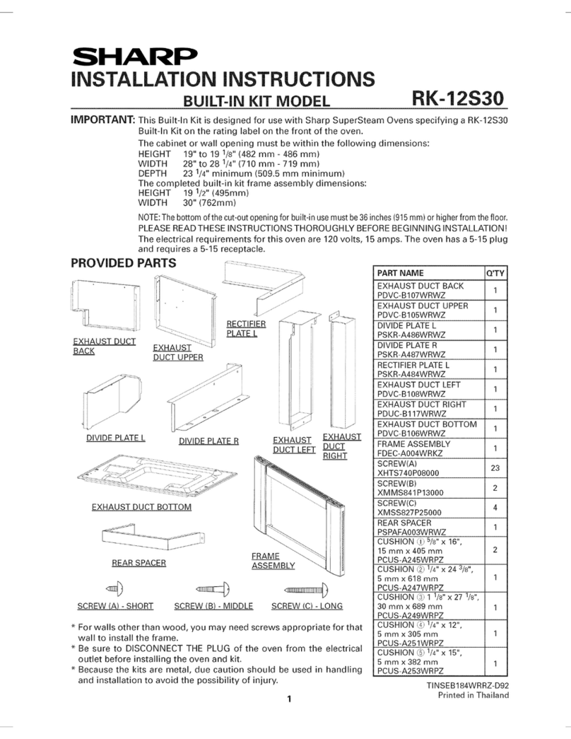 Sharp RK-12S30 User manual
